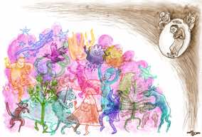 Illustratie t.b.v. 'Utrechts Psalter 2016 A.D.' (uitg. De Inktpot)